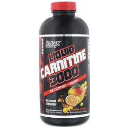 Nutrex Research, Liquid Carnitine 3000, апельсин и манго, 480 мл (16 жидк. унций)
