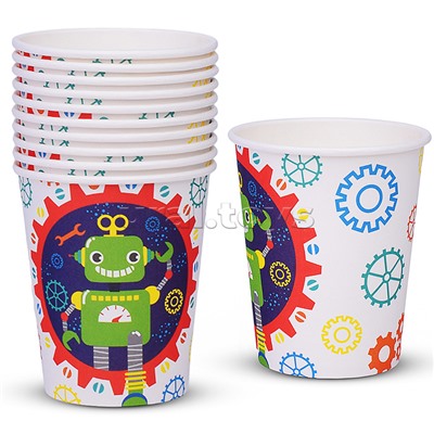 Набор посуды одноразовой "Робот" стаканы (10 шт)