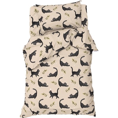Постельное бельё 1.5-спальное «Этель» Little cat, бязь