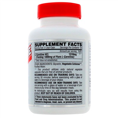 Nutrex Research, LIPO-6 CARNITINE, 60 капсул с жидкостью