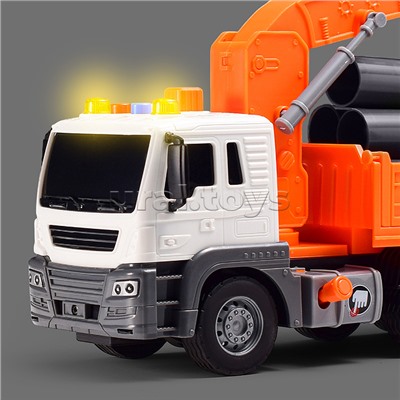 Машина "СтройЭнергия" 1:16 (свет, звук) в коробке (цвет оранжевый)