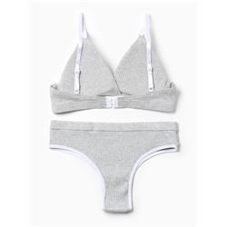 Комплект нижнего белья женский (топ, трусы) Collorista, серый, размер 46-48