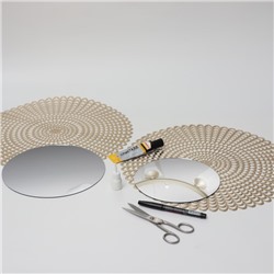 Зеркало настенное, круглое, акриловое, 5 шт., без рамы, d=14 см