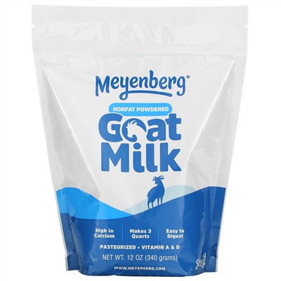 Meyenberg Goat Milk, Nonfat Powdered Goat Milk, 12 oz (340 g)