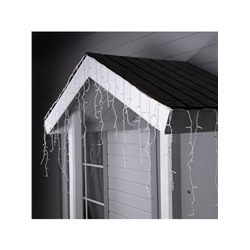 Гирлянда «Бахрома» 3×0.6 м, IP44, УМС, белая нить, 160 LED, свечение бело-синее, мигание, 220 В