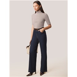 Футболка из плотного трикотажа с плетением риб 1*1