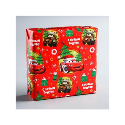 Упаковочная бумага «Машинки» 70×100 см