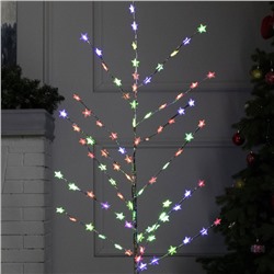 Светодиодный куст «Звёзды» 1.5 м, 84 LED, мигание, 220 В, свечение мульти (RG/RB)