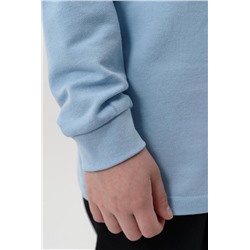 Поло Молния Контур длинный рукав детское (Голубой_темно-синий)