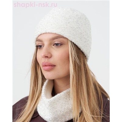 Мур пряжа Альпака пайетки Шапка (56-58)