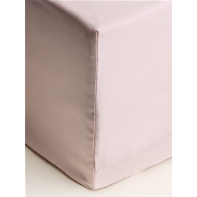 Простыня на резинке 2-спальная SL Home Tencel, 180×200+30 см, пудровая, тенсель