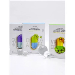 LEBELAGE - МАСКА ТКАНЕВАЯ С ЭКСТРАКТОМ ЦЕНТЕЛЛЫ И ВИТАМИНАМИ CAPSULE VITAMIN & CENTELLA 2X MASK PACK, 25 МЛ