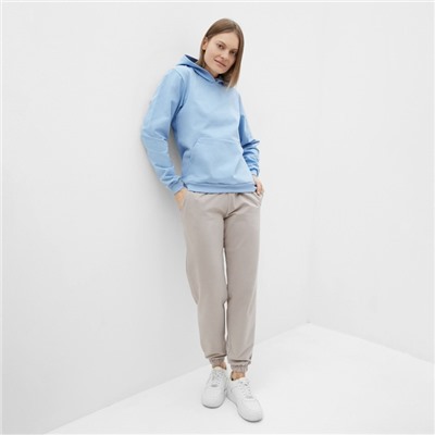 Толстовка женская с начёсом Tusi, голубая, размер 46