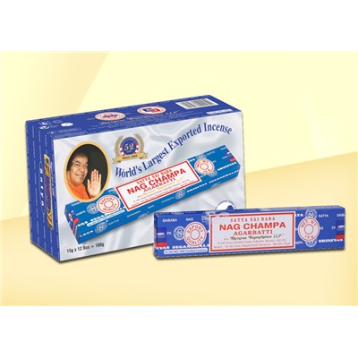 SATYA Ароматические палочки Nag Champa (15г.*12уп)