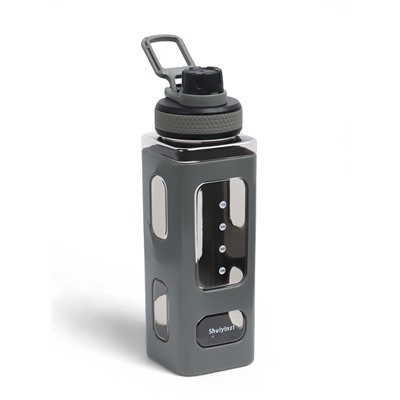 Спортивная бутылка для воды «Гава», 700 мл, 23×7 см, серая