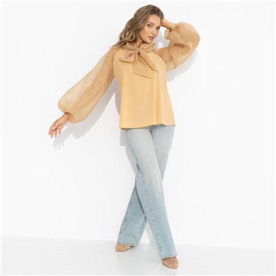 Блуза комбинированная с органзой, Больше, чем образ