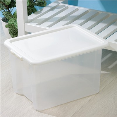 Контейнер для хранения Porter, 21 л, 42×32×26 см, с крышкой, цвет слоновая кость