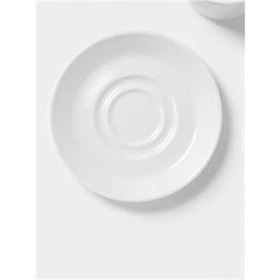 Набор чайный Magistro Basic bistro, 4 предмета: 2 чашки 200 мл, 2 блюдца d=15 см, фарфор, белый
