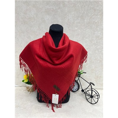 Платок  из кашемира и шерсти, цвет красный