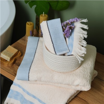 Полотенце махровое Love Life «Муссон» 30×50 см, аквамарин, 100% хл, 500 г/м²