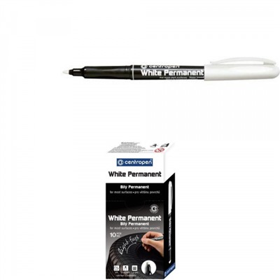 Маркер перманентный 1.2мм 2686/1 белый Centropen