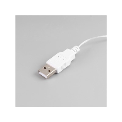 Гирлянда «Занавес» 2.8×3 м роса на крючках, IP20, серебристая нить, 300 LED, свечение тёплое белое, мерцание, USB