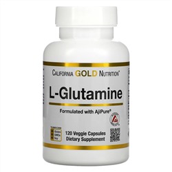 California Gold Nutrition, L-глютамин, AjiPure, 120 растительных капсул