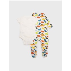 Комплект детский трикотажный для мальчиков: боди, комбинезон, нагрудник, чепчик