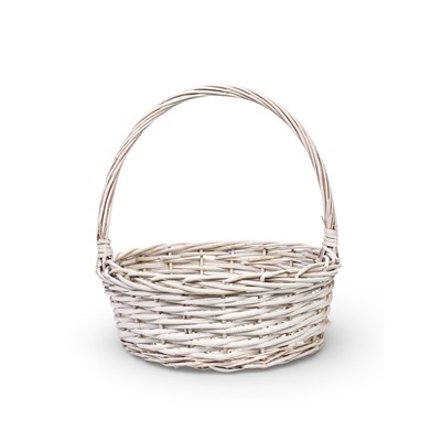 Корзина плетёная для хранения Kask, из лозы, с ручкой, белая, набор 5 шт.