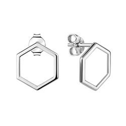 Серьги из серебра без вставки, Л-11932