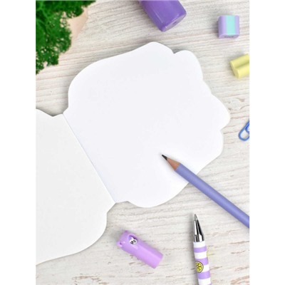 Блокнот фигурный 120х117 мм 30л без линовки "МИЛЫЙ ЗАЙКА" 67596 Феникс