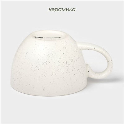 Кружка новогодняя Доляна Snow cones, 370 мл, 14.5×10.8×7.2 см, керамика, белая