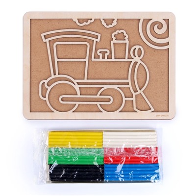 Пластилиновые картинки «Паровоз» 210×148 мм