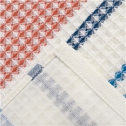 Полотенце банное вафельное «Этель» Waffle 70×140 см, 100% хлопок, 280 г/м², коричневый/голубой