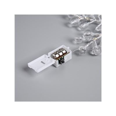 Подвеска световая «Снежинка», 14×14×1 см, 10 LED, от батареек AG13×3, свечение белое