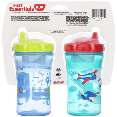 NUK, First Essentials, Hard Spout Cup, 12+ Months, 2 Cups, 10 oz (300 ml) Each