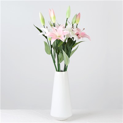 Цветок искусственный Лилия 65 см / J107 /уп 24/288/ латекс