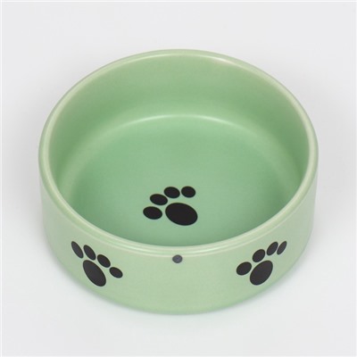 Миска «Лапки», 200 мл, 10.5×10.5×4 см, керамика, мятная
