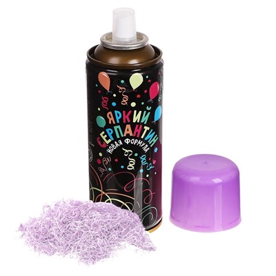 Спрей для новогоднего декора «Серпантин», 250 мл., светло-лиловый