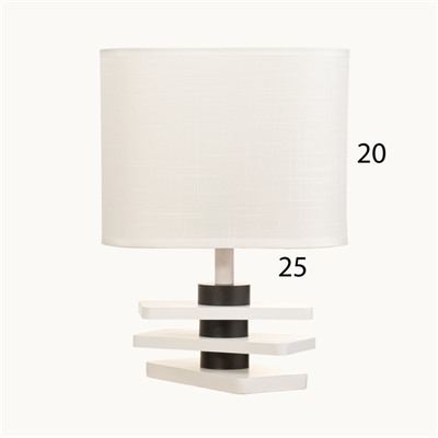 Лампа настольная «Картер» 1×40 Вт Е27 белый 12×25×33.5 см