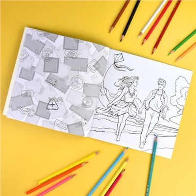 Книжка-раскраска 215х215 мм 16л "Антистресс" "РЕЛАКС-УИК-ЭНД" 68997 Феникс