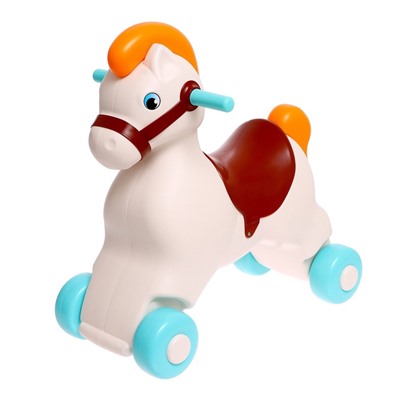 Каталка-качалка «Пони», сафари, бирюзовая