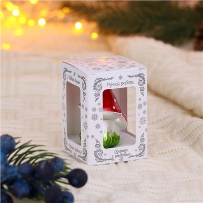 Ёлочное украшение «Грибочек» h=6 см