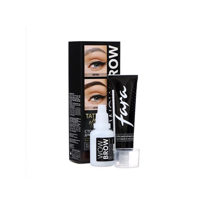 Стойкая краска для бровей и ресниц с эффектом татуажа Wow Brow, 3.0 коричневый