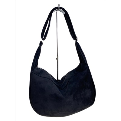 Женская сумка из искусственной замши, цвет черный