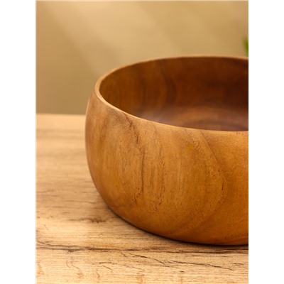 Салатник, 18×18×8 см, тиковое дерево