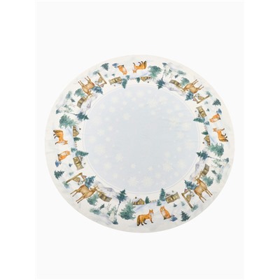 УЦЕНКА Скатерть Этель «Forest animals» d=215 ± 3 см с ГМВО, 100%хл, саржа 190 г/м²