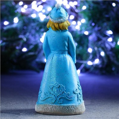 Фигурка полистоун «Снегурочка», голубой кафтан, 9×10×23 см