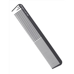 Kristaller Профессиональный гребень для волос комбинированный 8180, карбон, черный, 22 см 25318