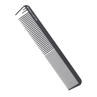 Kristaller Профессиональный гребень для волос комбинированный 8180, карбон, черный, 22 см 25318